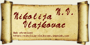 Nikolija Vlajkovac vizit kartica